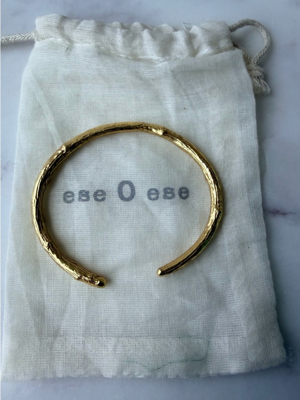 Spanish textured gold bracelet